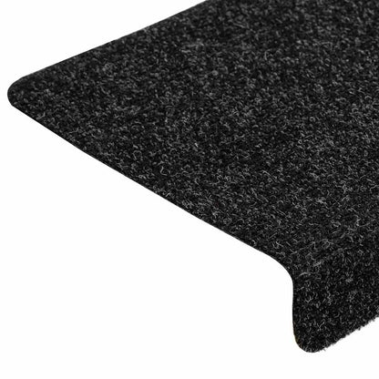 Stair Mats Self-adhesive 30 pcs 65x21x4 cm Black