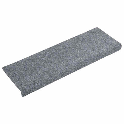Stair Mats Self-adhesive 30 pcs 65x21x4 cm Light Grey Rectangular Edge
