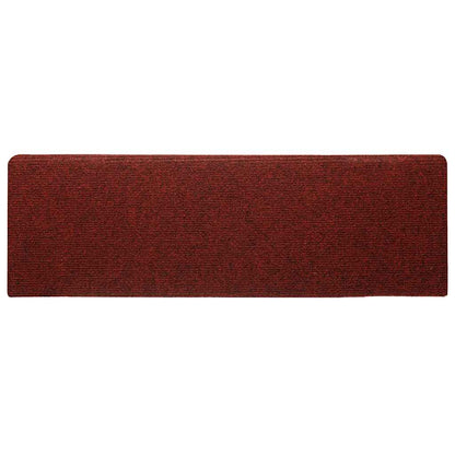 Stair Mats Self-adhesive 30 pcs 65x21x4 cm Bordeaux Red