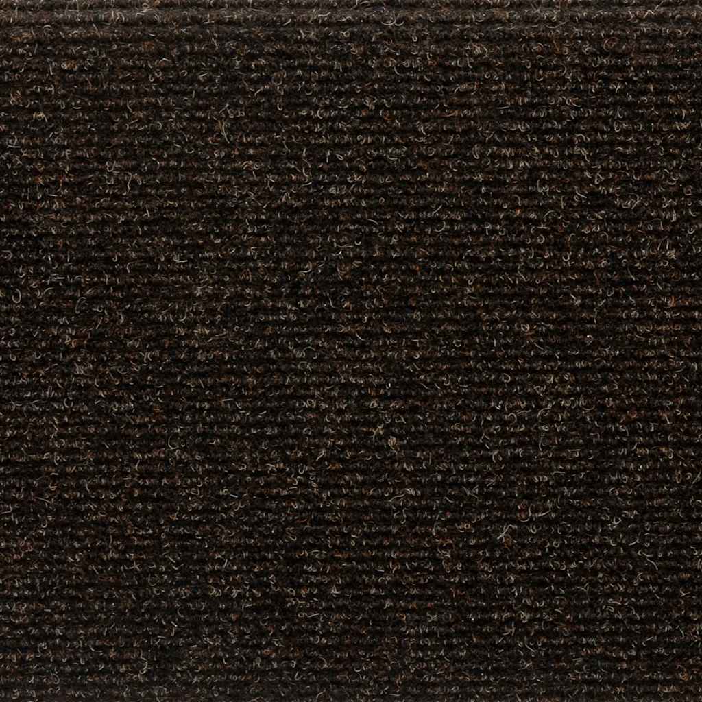 Stair Mats Self-adhesive 30 pcs 65x21x4 cm Dark Brown Rectangular Edge