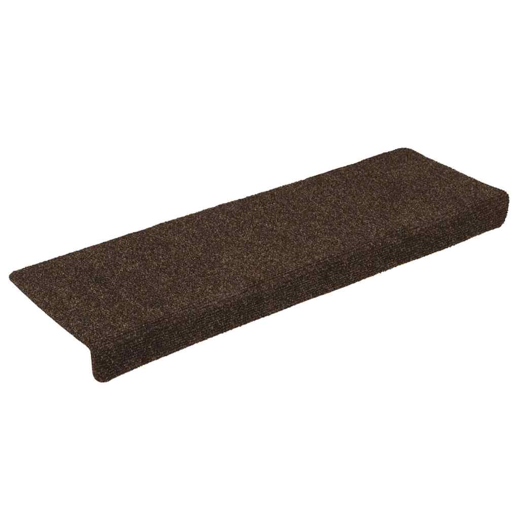 Stair Mats Self-adhesive 30 pcs 65x21x4 cm Brown