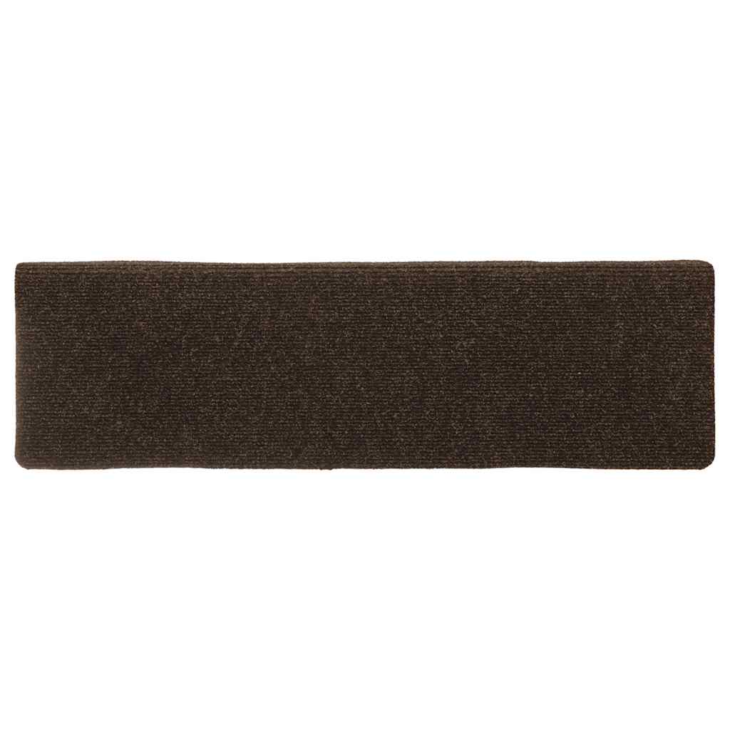 Stair Mats Self-adhesive 30 pcs 65x21x4 cm Brown