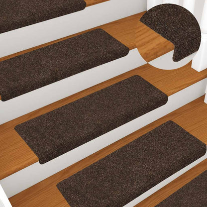 Stair Mats Self-adhesive 30 pcs 65x21x4 cm Brown