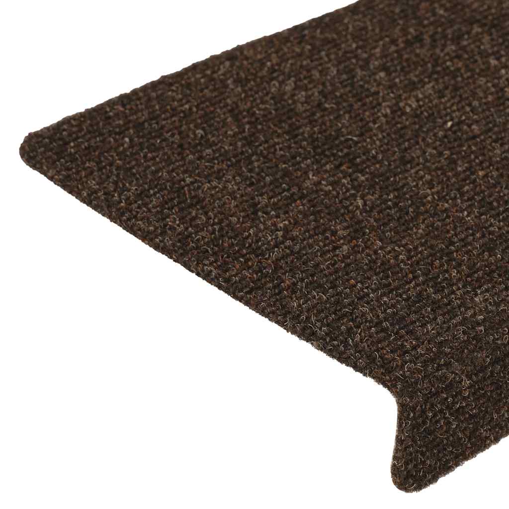 Stair Mats Self-adhesive 30 pcs 65x21x4 cm Brown