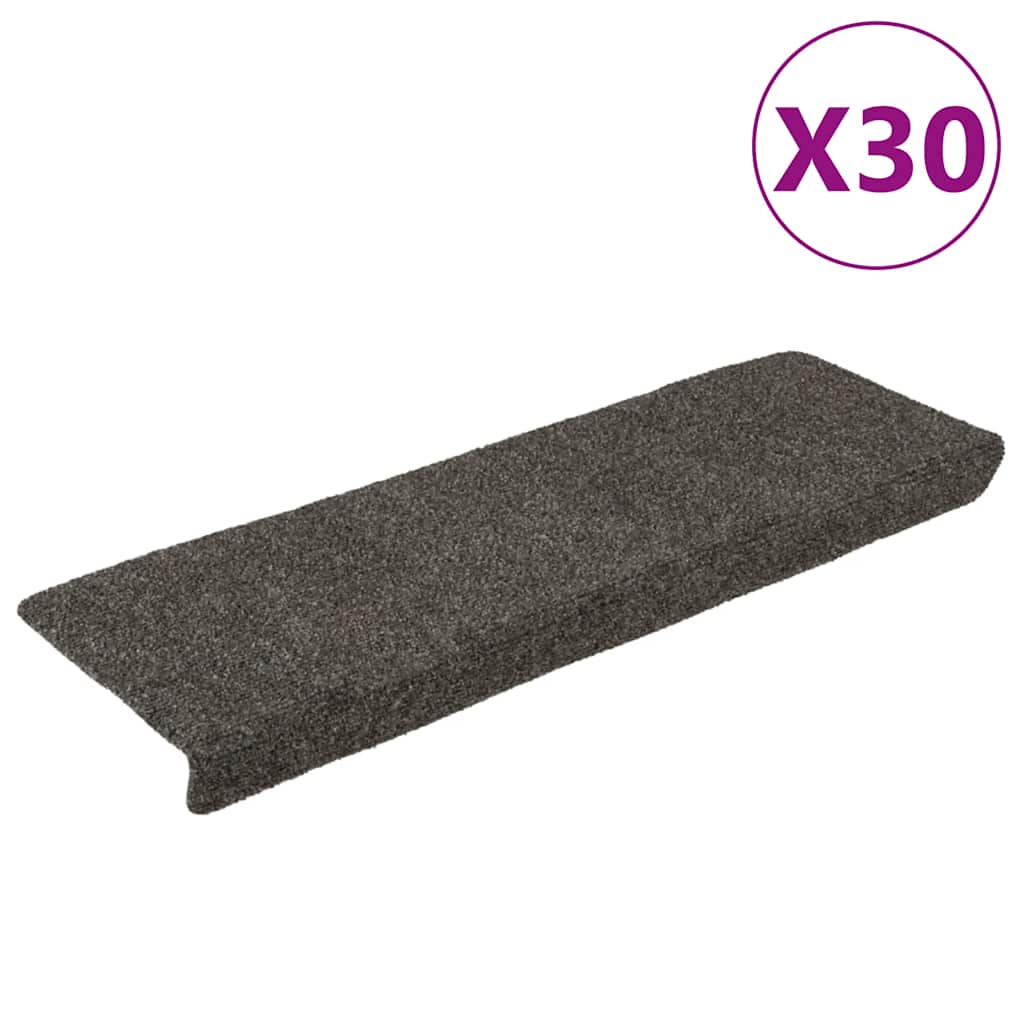 Stair Mats Self-adhesive 30 pcs 65x21x4 cm Anthracite