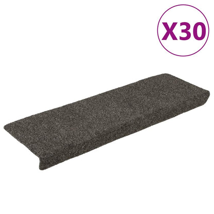 Stair Mats Self-adhesive 30 pcs 65x21x4 cm Anthracite