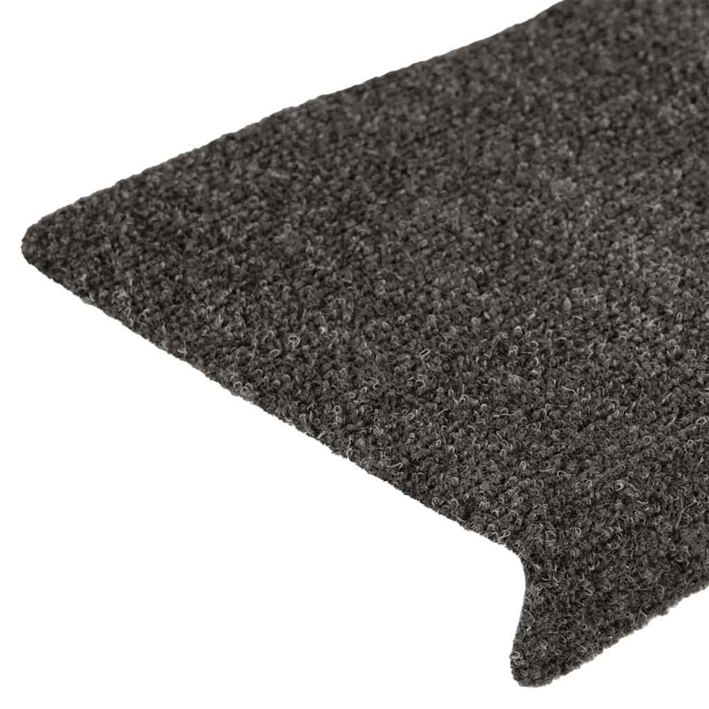 Stair Mats Self-adhesive 30 pcs 65x21x4 cm Anthracite Rectangular Edge