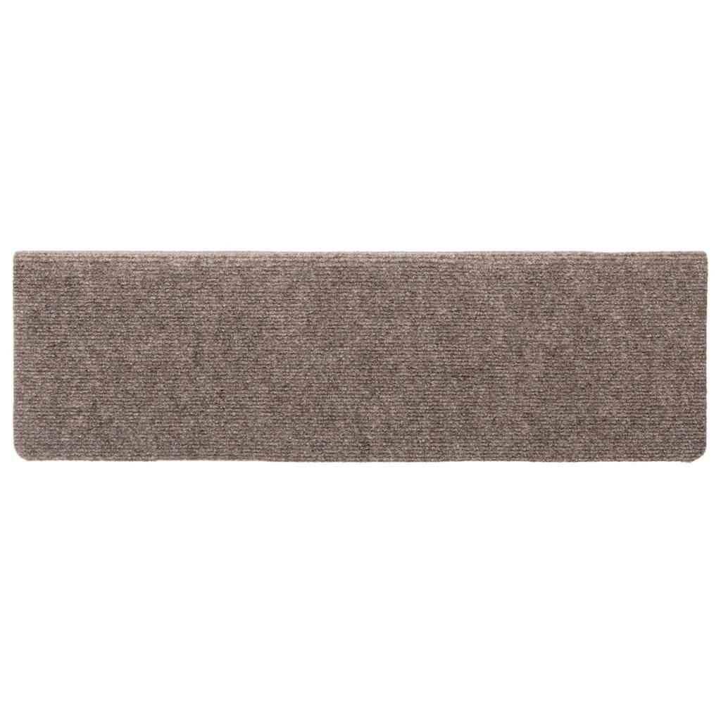 Stair Mats Self-adhesive 30 pcs 65x21x4 cm Beige Rectangular Edge