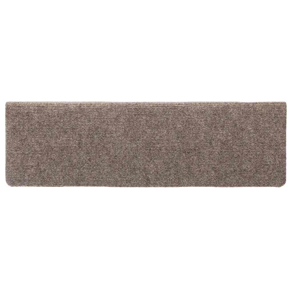 Stair Mats Self-adhesive 30 pcs 65x21x4 cm Beige Rectangular Edge