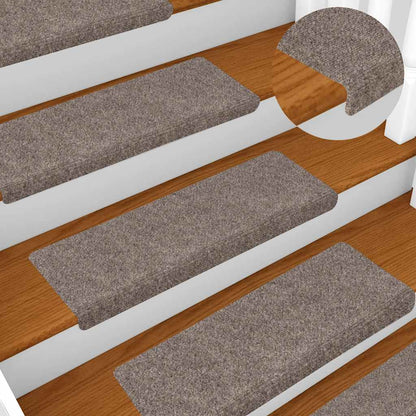 Stair Mats Self-adhesive 30 pcs 65x21x4 cm Beige Rectangular Edge