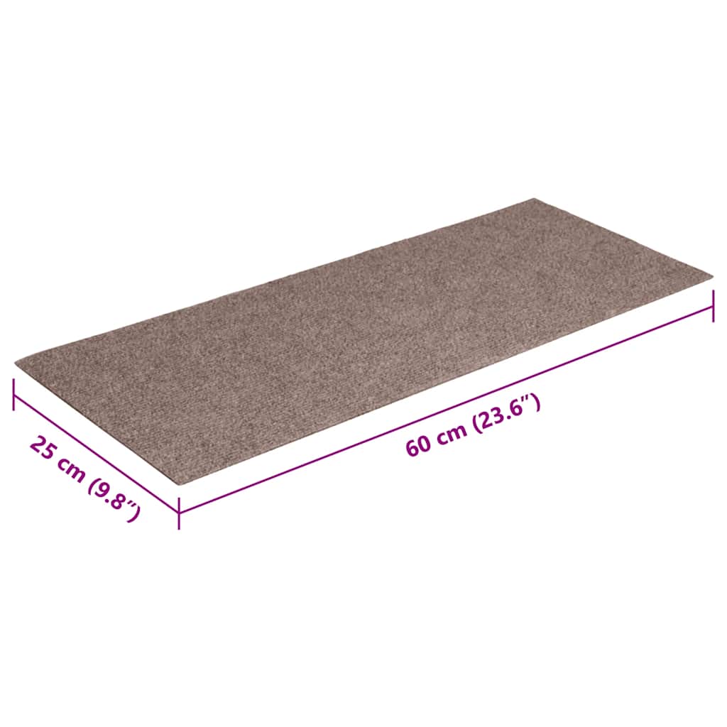 Stair Mats Self-adhesive 30 pcs 60x25 cm Light Brown Rectangular