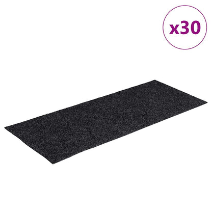 Stair Mats Self-adhesive 30 pcs 60x25 cm Dark Grey Rectangular