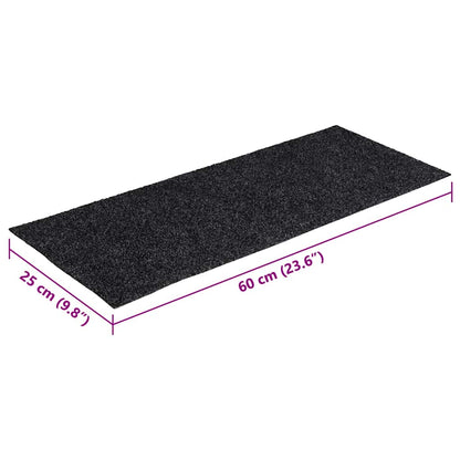Stair Mats Self-adhesive 30 pcs 60x25 cm Dark Grey Rectangular