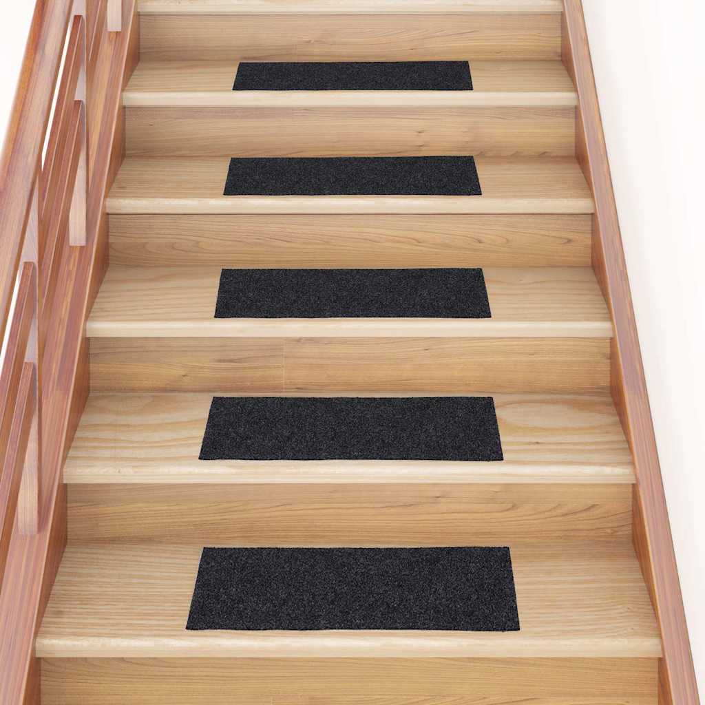 Stair Mats Self-adhesive 30 pcs 60x25 cm Dark Grey Rectangular
