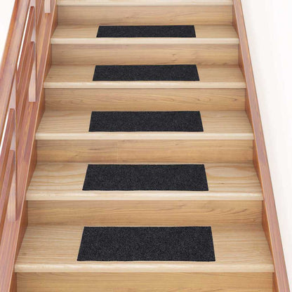 Stair Mats Self-adhesive 30 pcs 60x25 cm Dark Grey Rectangular
