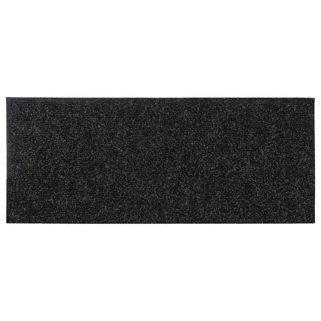 Stair Mats Self-adhesive 30 pcs 60x25 cm Black Rectangular