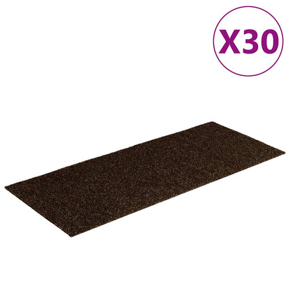 Stair Mats Self-adhesive 30 pcs 60x25 cm Brown Rectangular