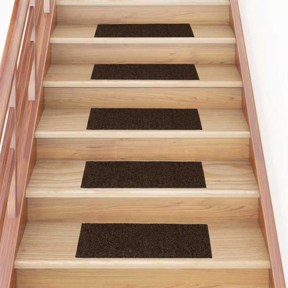 Stair Mats Self-adhesive 30 pcs 60x25 cm Brown Rectangular