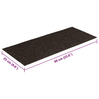 Stair Mats Self-adhesive 30 pcs 60x25 cm Dark Brown Rectangular