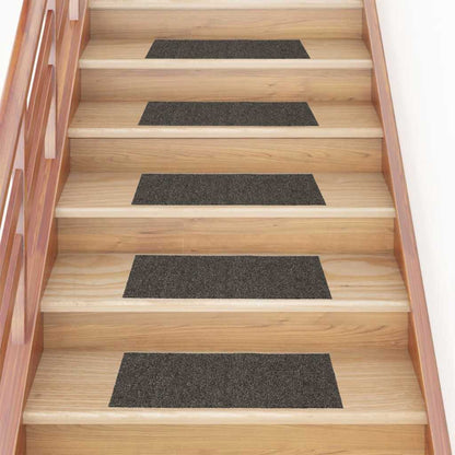 Stair Mats Self-adhesive 30 pcs 60x25 cm Anthracite Rectangular