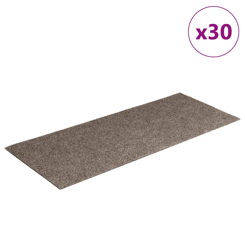 Stair Mats Self-adhesive 30 pcs 60x25 cm Beige Rectangular