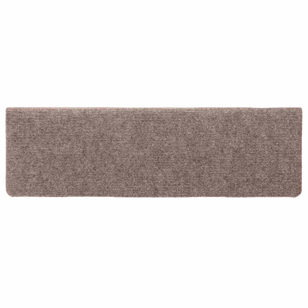 Stair Mats Self-adhesive 20 pcs 65x21x4 cm Light Brown Rectangular Edge