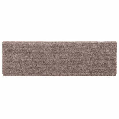 Stair Mats Self-adhesive 20 pcs 65x21x4 cm Light Brown Rectangular Edge