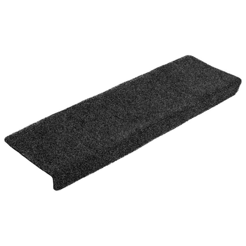 Stair Mats Self-adhesive 20 pcs 65x21x4 cm Dark Grey Rectangular Edge