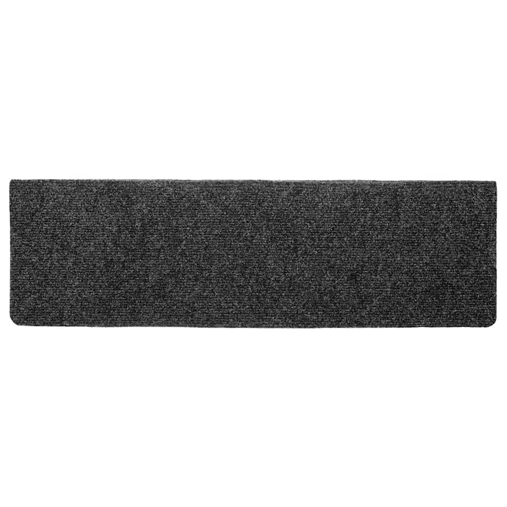 Stair Mats Self-adhesive 20 pcs 65x21x4 cm Dark Grey Rectangular Edge