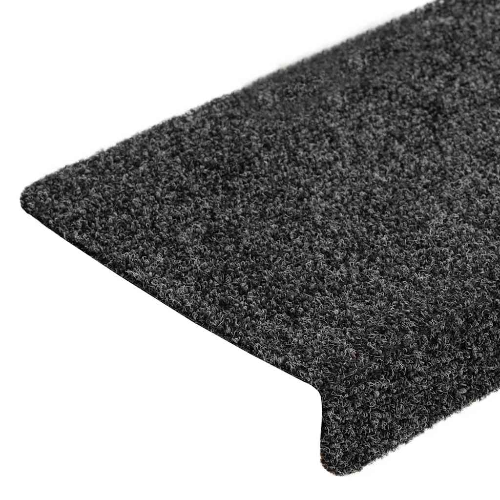Stair Mats Self-adhesive 20 pcs 65x21x4 cm Dark Grey Rectangular Edge