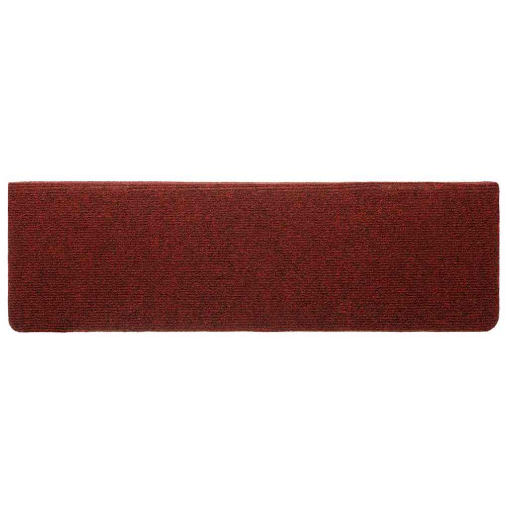 Stair Mats Self-adhesive 20 pcs 65x21x4 cm Bordeaux Red Rectangular Edge