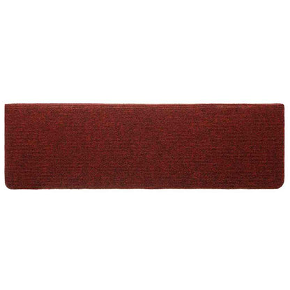 Stair Mats Self-adhesive 20 pcs 65x21x4 cm Bordeaux Red Rectangular Edge