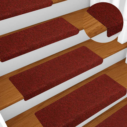 Stair Mats Self-adhesive 20 pcs 65x21x4 cm Bordeaux Red