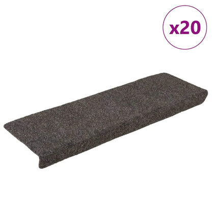 Stair Mats Self-adhesive 20 pcs 65x21x4 cm Anthracite Rectangular Edge