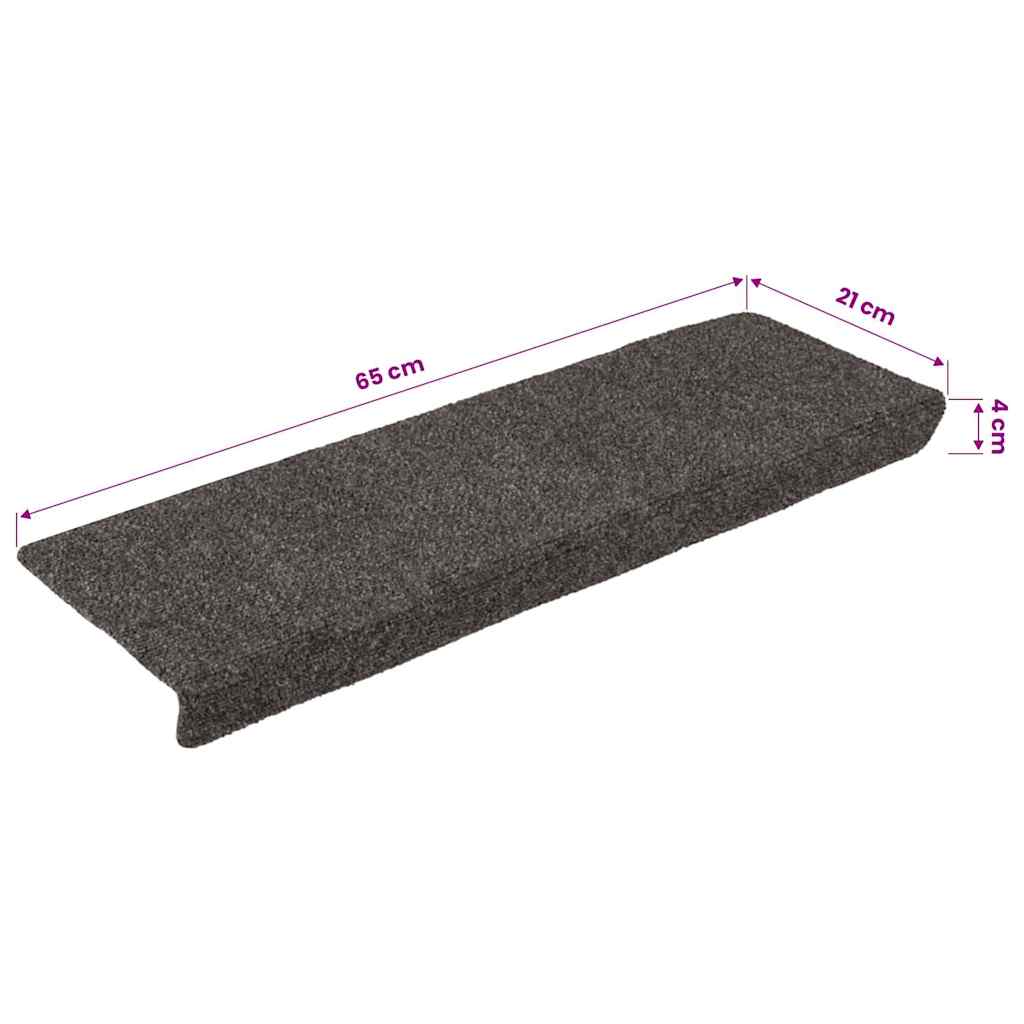 Stair Mats Self-adhesive 20 pcs 65x21x4 cm Anthracite Rectangular Edge