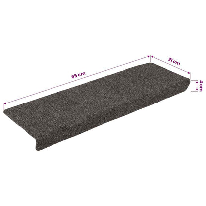 Stair Mats Self-adhesive 20 pcs 65x21x4 cm Anthracite Rectangular Edge