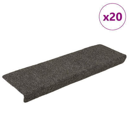 Stair Mats Self-adhesive 20 pcs 65x21x4 cm Anthracite