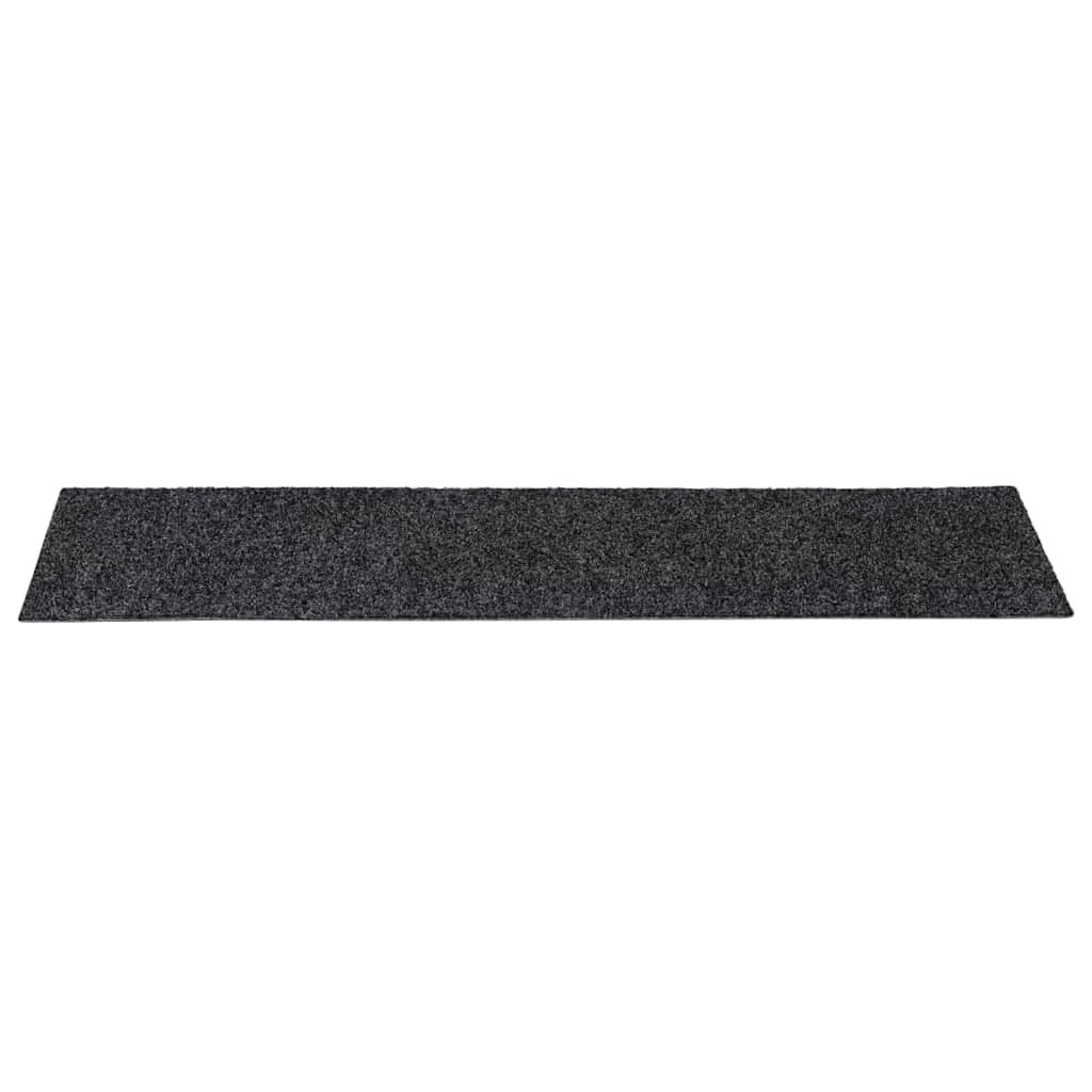 Stair Mats Self-adhesive 30 pcs 76x20 cm Dark Grey Rectangular