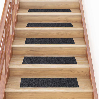 Stair Mats Self-adhesive 30 pcs 76x20 cm Dark Grey Rectangular