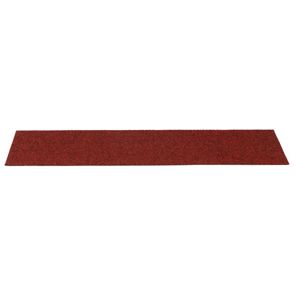 Stair Mats Self-adhesive 30 pcs 76x20 cm Bordeaux Red