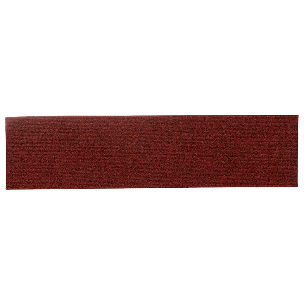 Stair Mats Self-adhesive 30 pcs 76x20 cm Bordeaux Red
