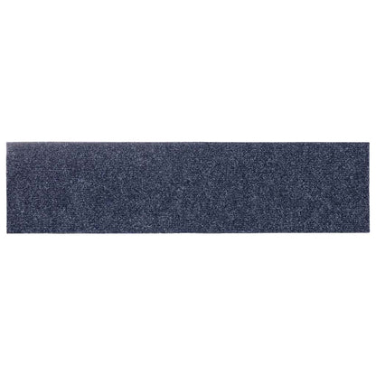 Stair Mats Self-adhesive 30 pcs 76x20 cm Grey Blue Rectangular