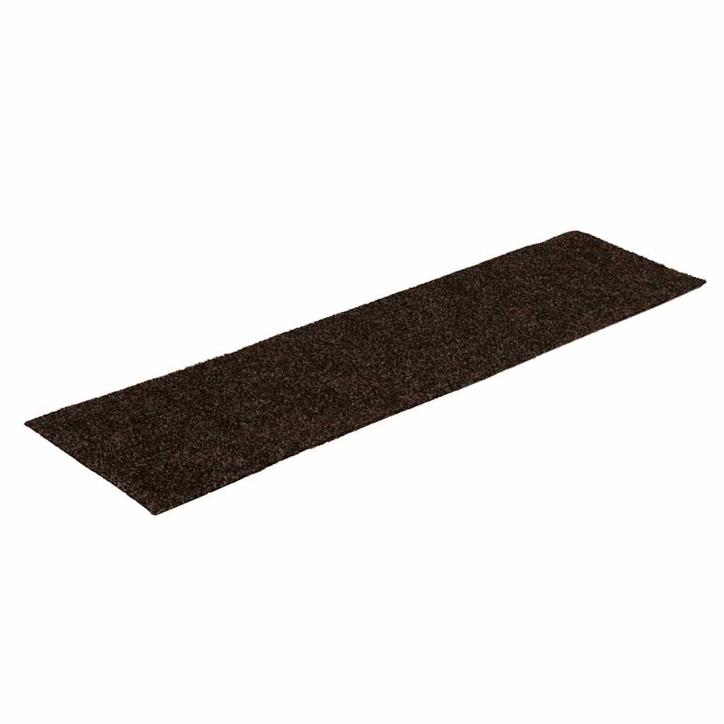 Stair Mats Self-adhesive 30 pcs 76x20 cm Brown Rectangular