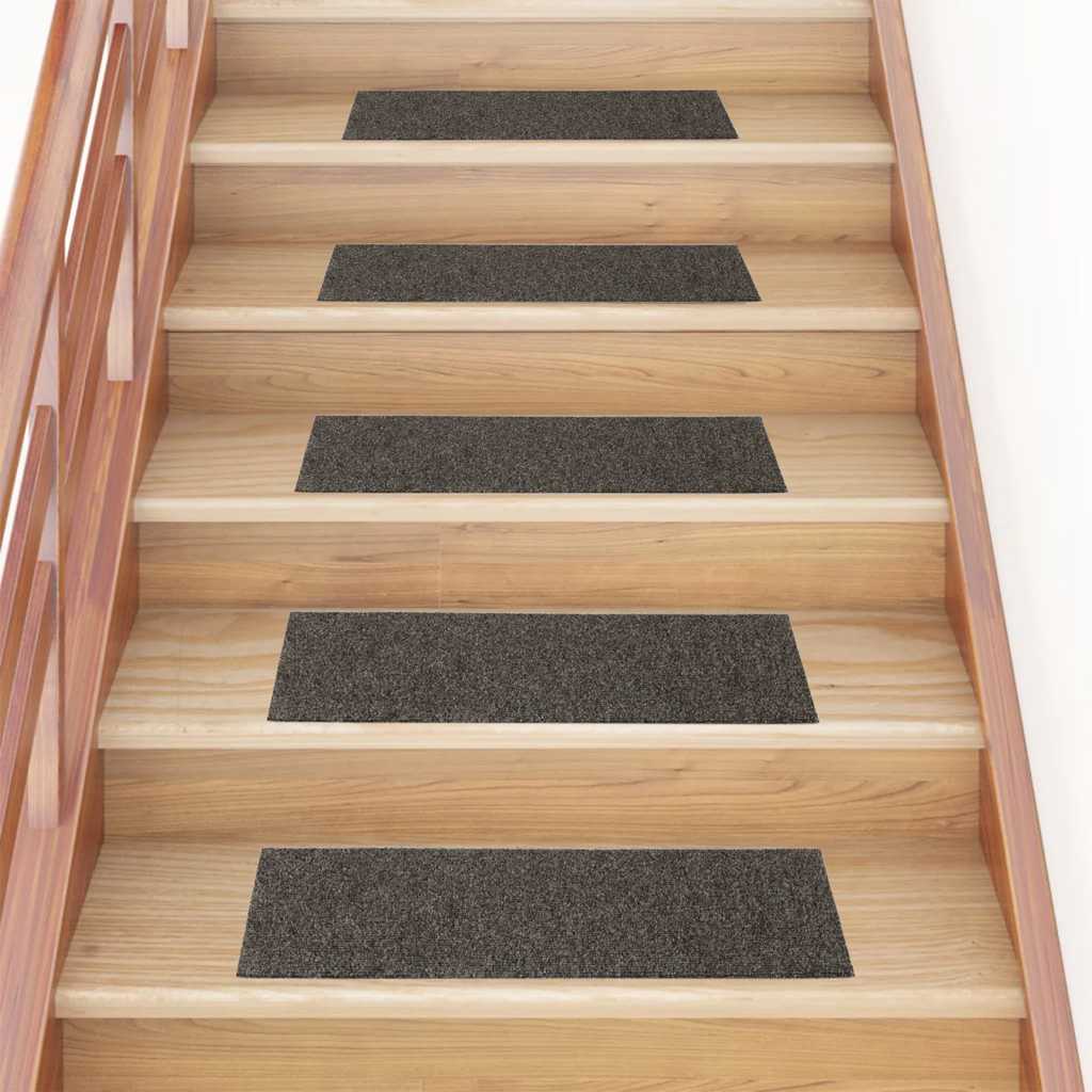 Stair Mats Self-adhesive 30 pcs 76x20 cm Anthracite Rectangular