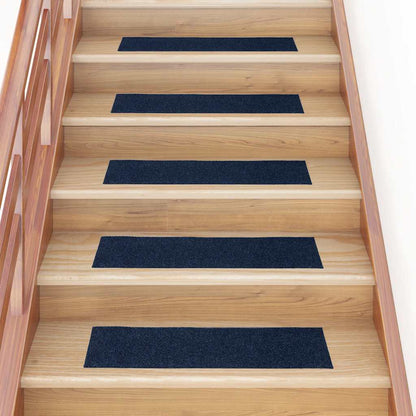 Stair Mats Self-adhesive 30 pcs 76x20 cm Navy Rectangular