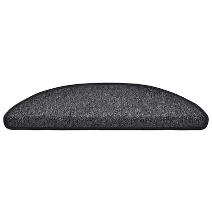 Stair Mats 30 pcs 56x17x3 cm Anthracite Half Round