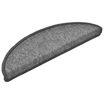 Stair Mats 30 pcs 56x17x3 cm Dark Grey Half Round