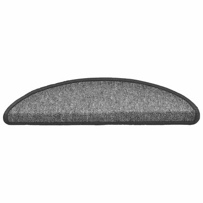 Stair Mats 30 pcs 56x17x3 cm Dark Grey Half Round