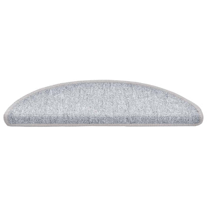 Stair Mats 30 pcs 56x17x3 cm Light Grey Half Round