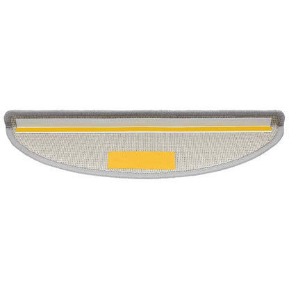 Stair Mats 30 pcs 56x17x3 cm Light Grey Half Round